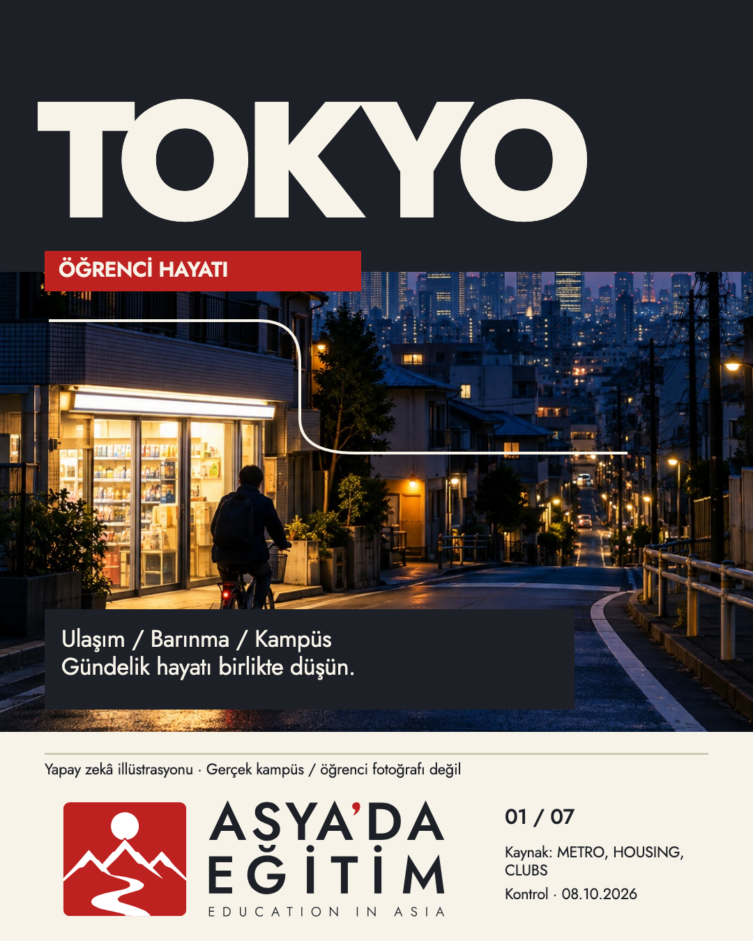 C — Tokyo öğrenci hayatı markalı kapak